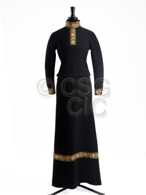 Evening suit of black cashmere...
